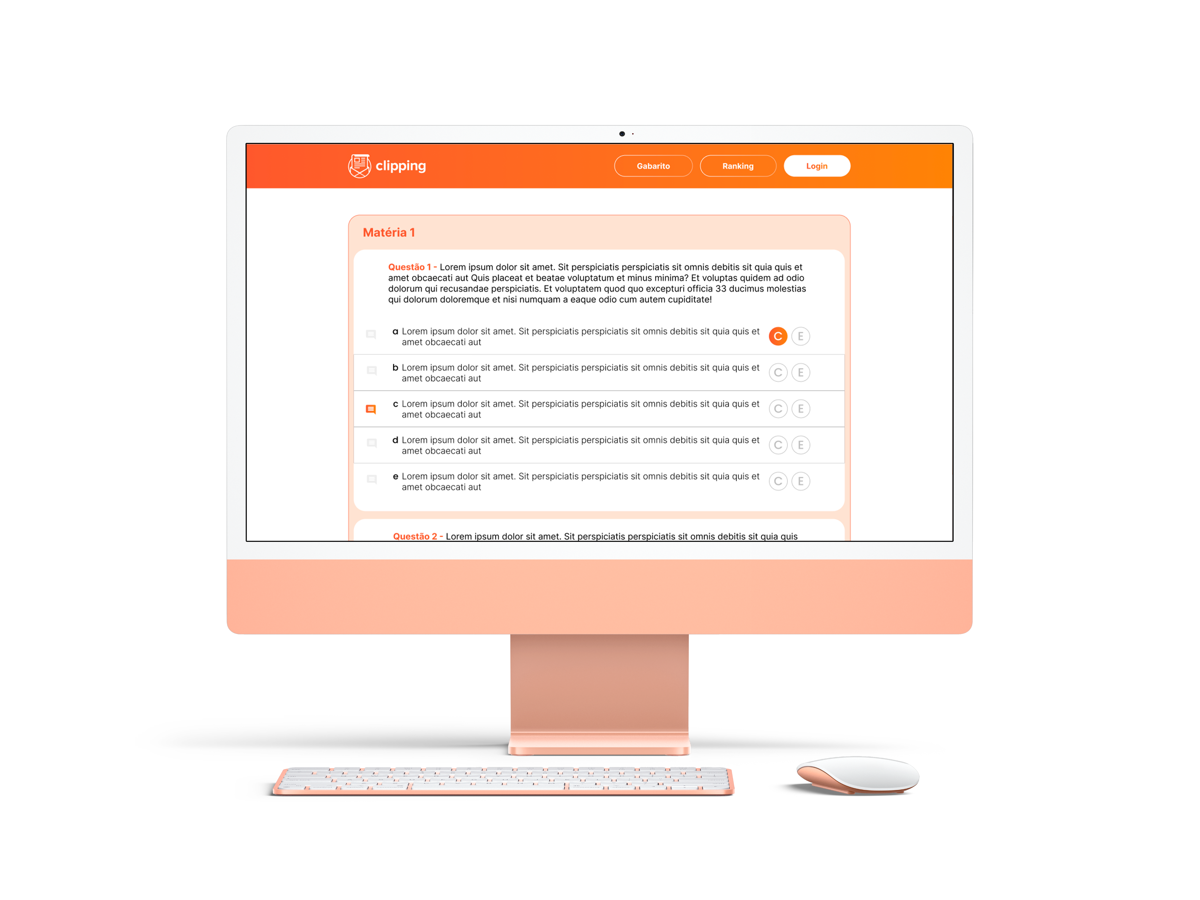 Screenshot do Gabarito